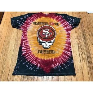 Alstyle Tie-Dye Short Sleeve Tee - Red, Yellow, Black